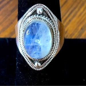 Elegant Sterling Silver Ring with Moonstone